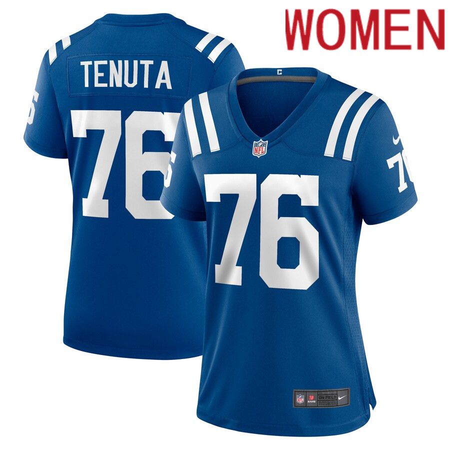 Women Indianapolis Colts 76 Luke Tenuta Nike Royal Game Player NFL Jersey